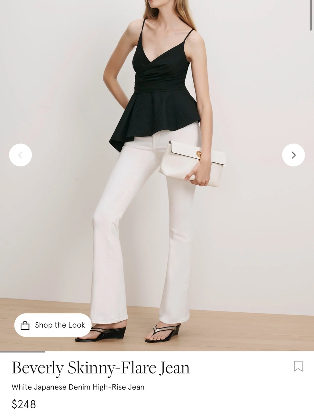 Veronica Beard White Beverly high rise Skinny-Flare Jeans